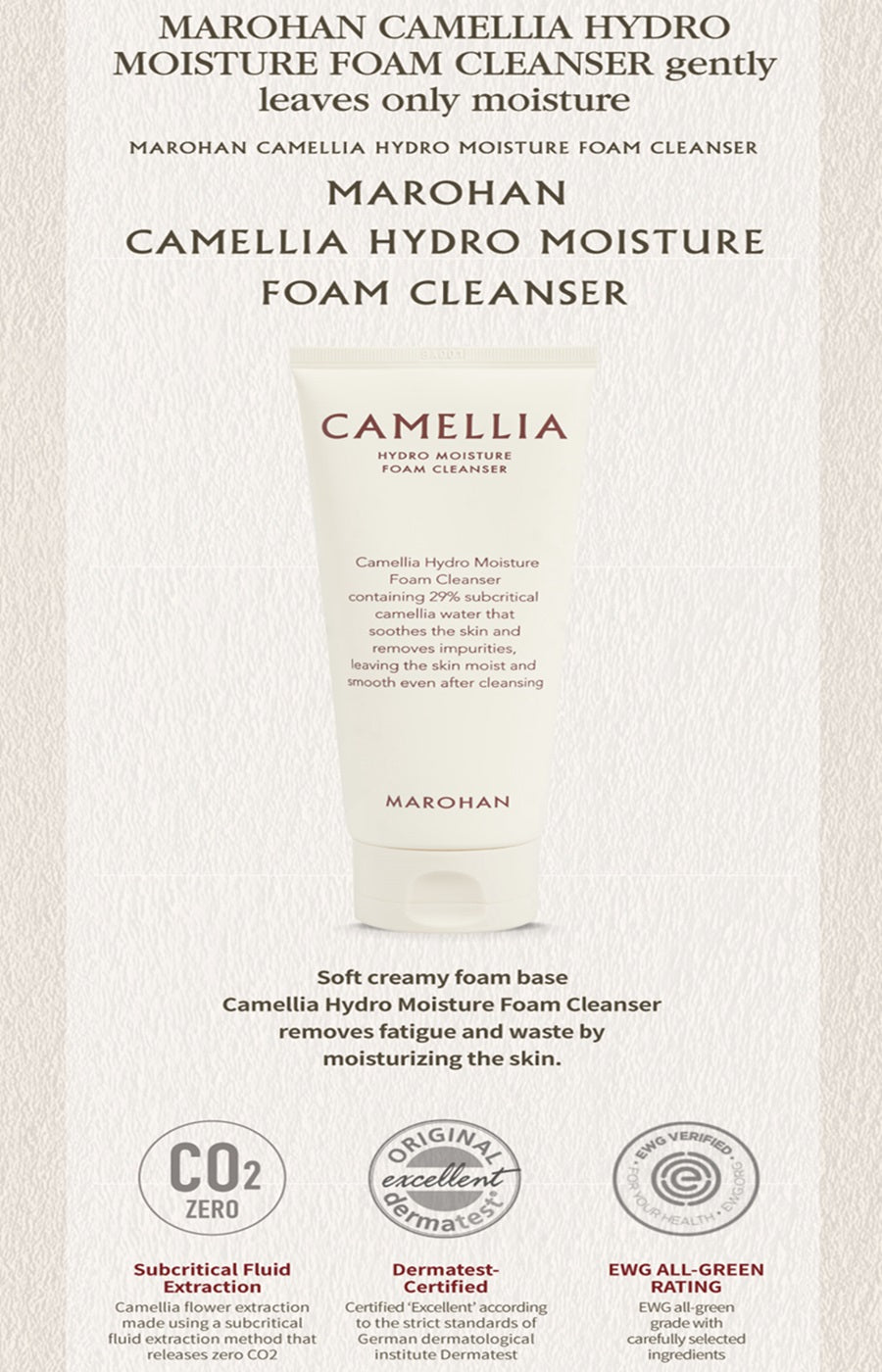 Camellia Hydro Moisture Foam Cleanser 150ml